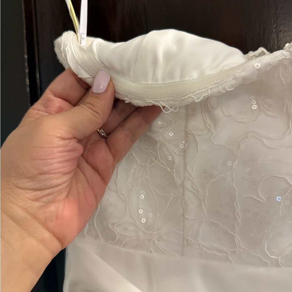 Lulu's Elegant White Wedding Dress - Picture 8 of 9